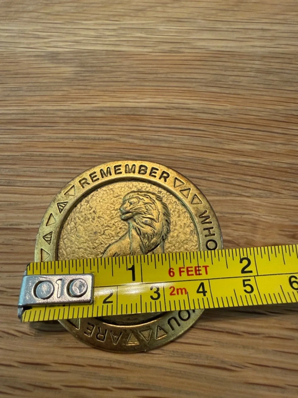 Disney Vintage Collectible Gold Lion King Medallion Brooch